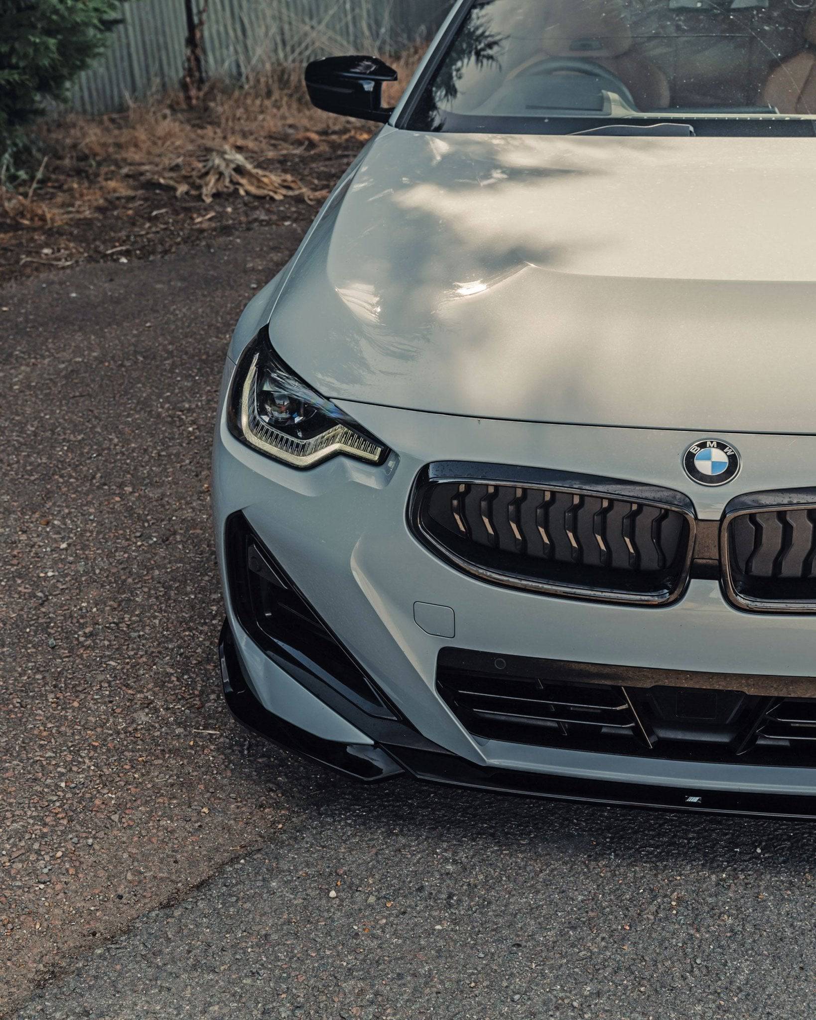 BMW 2 Series & M240i G42 Gloss Black Front Splitter by FORM (2021+) FORM Industries