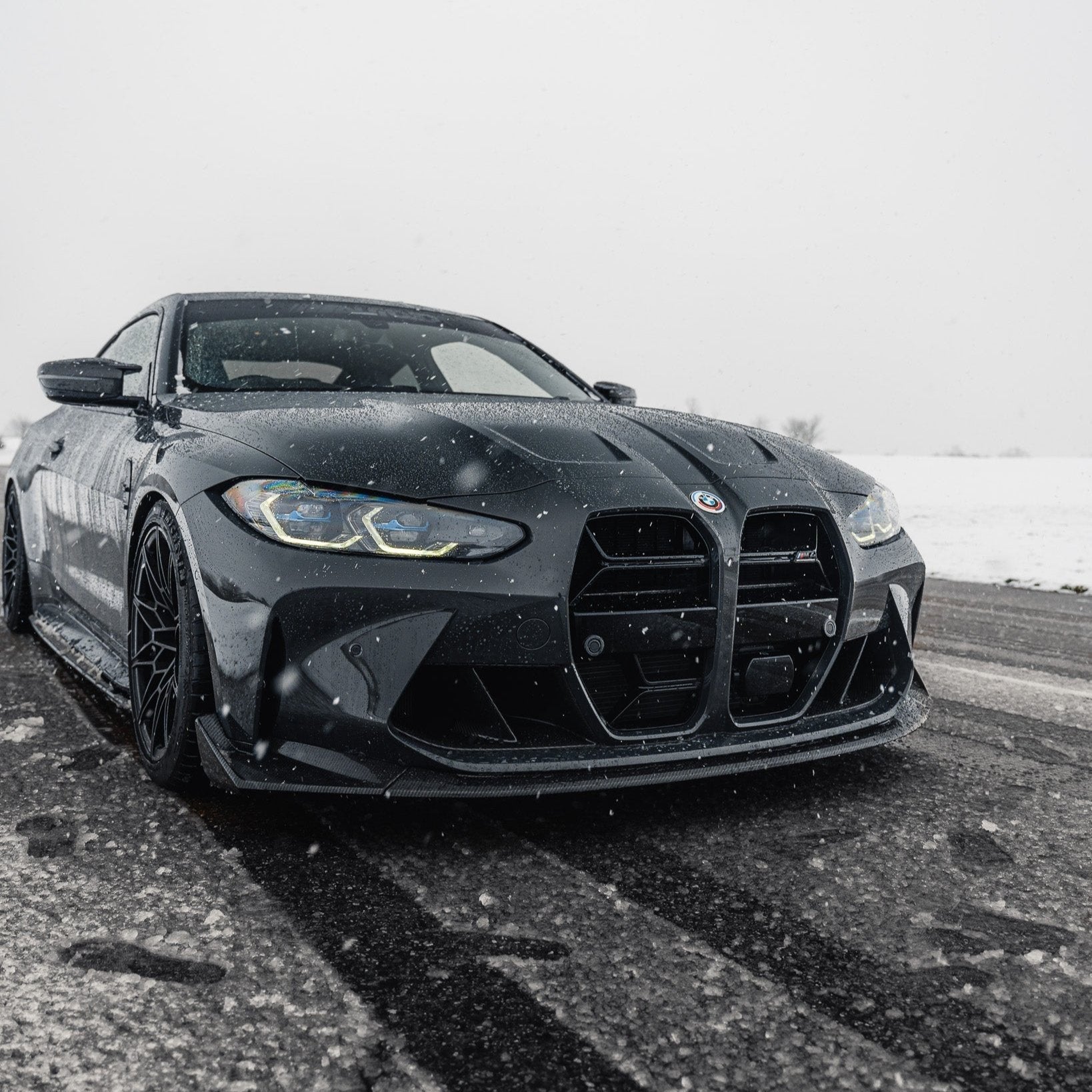 BMW G80 M3 & G82 M4 Gloss Black E-CSL Style Front Kidney Grilles with ACC by FORM (2021+) FORM Industries