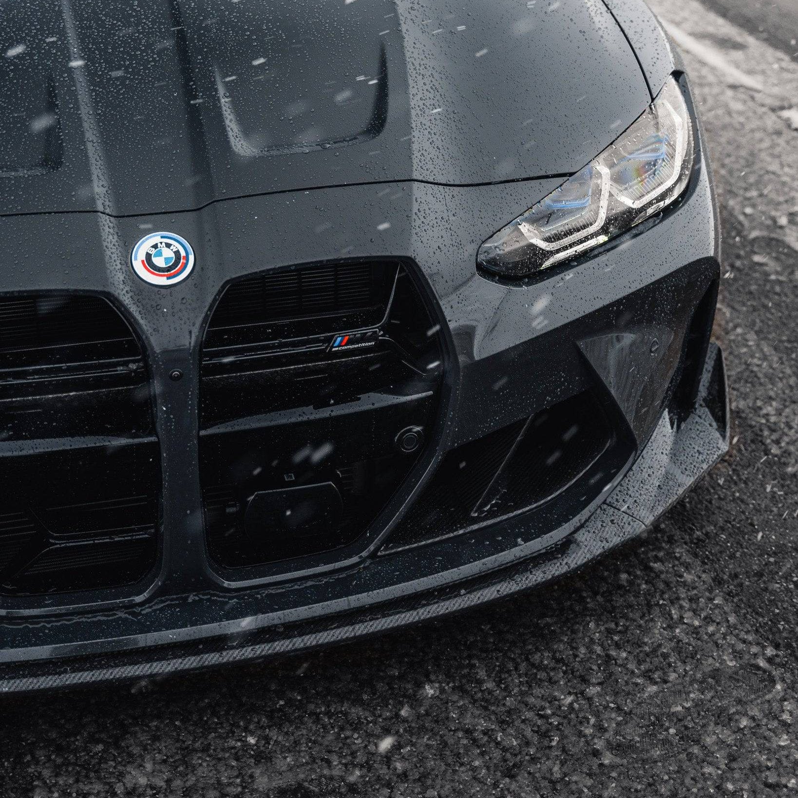 BMW G80 M3 & G82 M4 Gloss Black E-CSL Style Front Kidney Grilles with ACC by FORM (2021+) FORM Industries