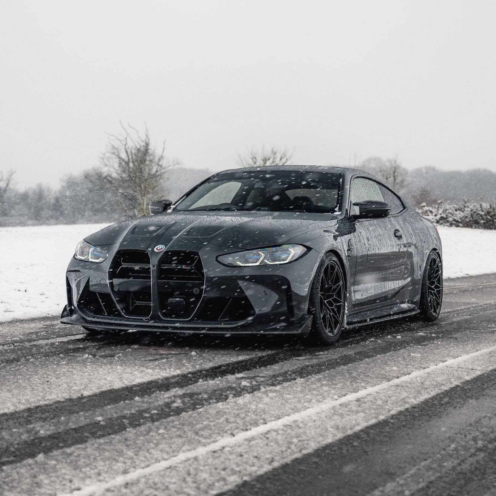 BMW G80 M3 & G82 M4 Gloss Black E-CSL Style Front Kidney Grilles with ACC by FORM (2021+) FORM Industries