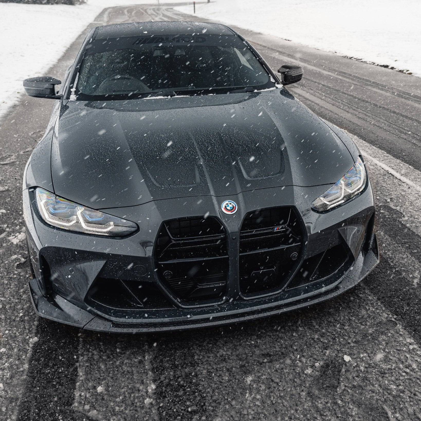BMW G80 M3 & G82 M4 Gloss Black E-CSL Style Front Kidney Grilles with ACC by FORM (2021+) FORM Industries