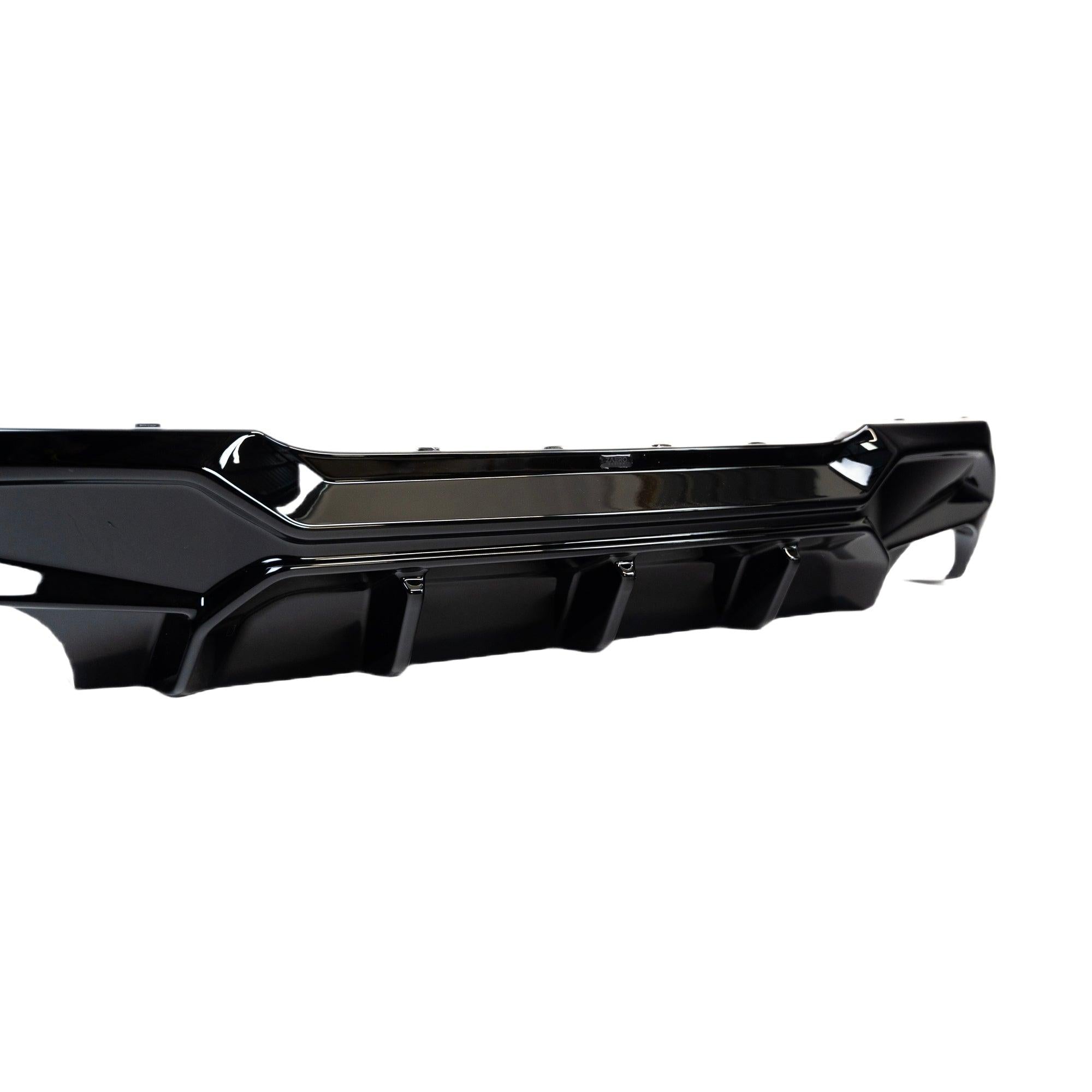 BMW M135i & 1 Series Dual Exit (128ti, 120d, 120i) F40 EVO-1 Gloss Black Rear Diffuser by ZAERO (2019-2024)