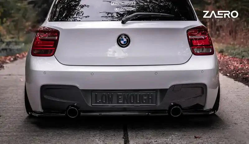 BMW M135i F20 Pre-LCI EVO-1 Gloss Black Rear Diffuser Splitters by ZAERO (2011-2015)