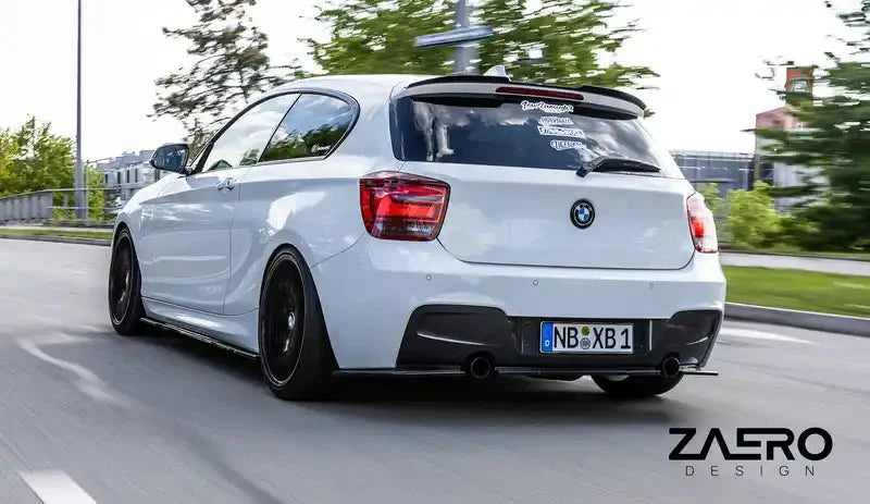 BMW M135i F20 Pre-LCI EVO-1 Gloss Black Rear Diffuser Splitters by ZAERO (2011-2015)