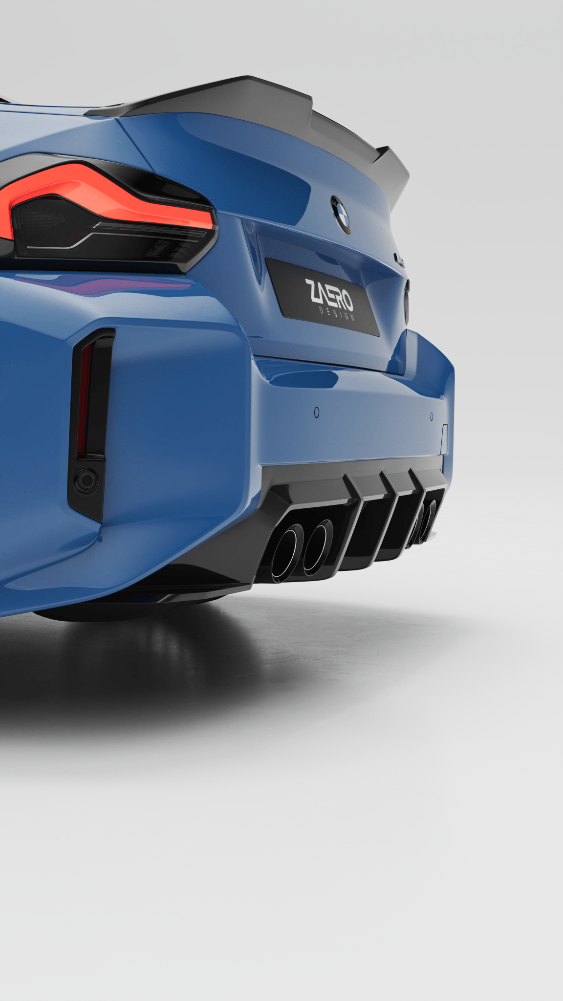 BMW M2 G87 EVO-S Gloss Black Rear Spoiler Lip by ZAERO (2023+)