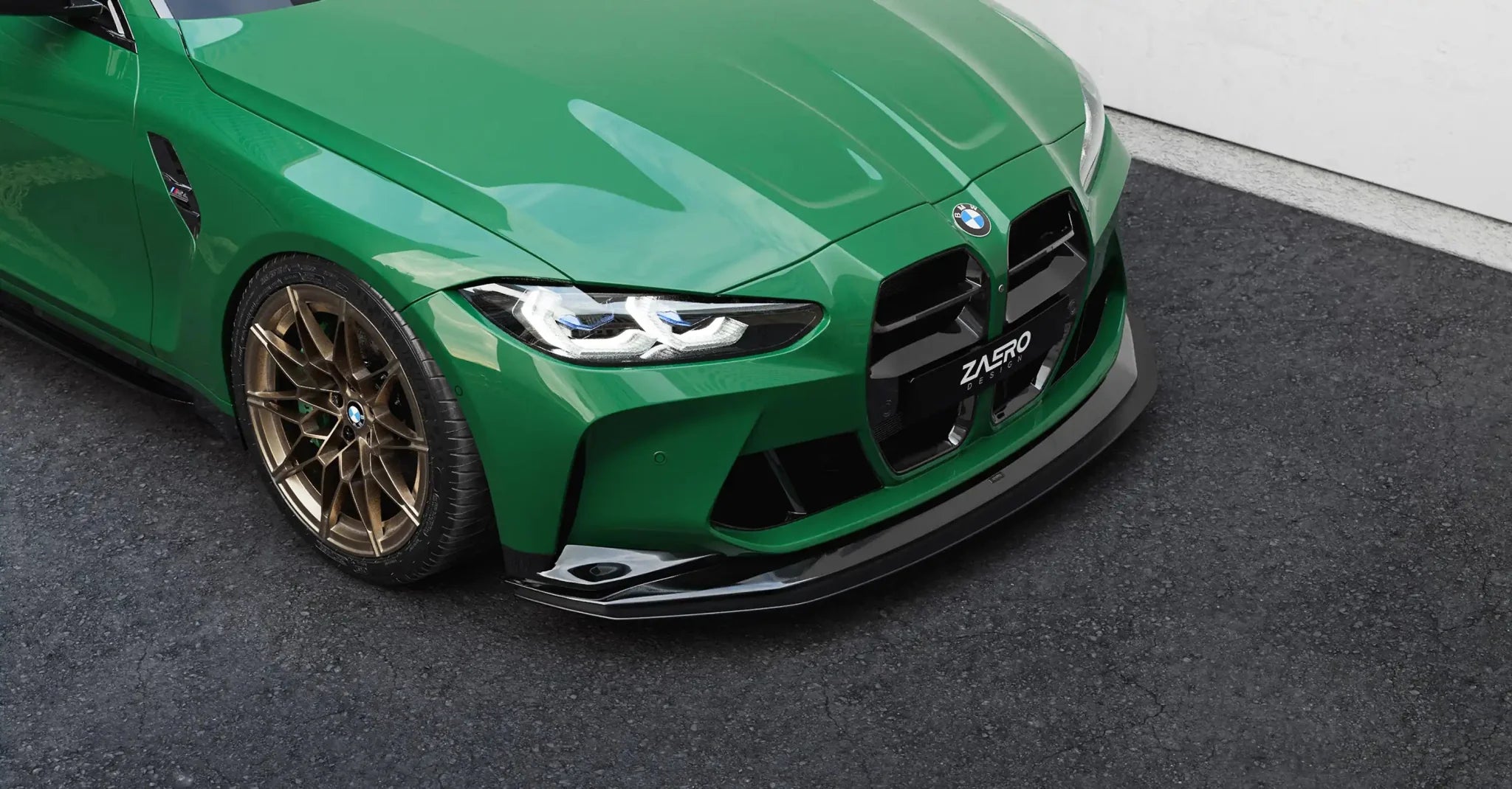 BMW M3 G80 G81 & M4 G82 G83 EVO-S Gloss Black Front Kidney Grilles by ZAERO (2021+)