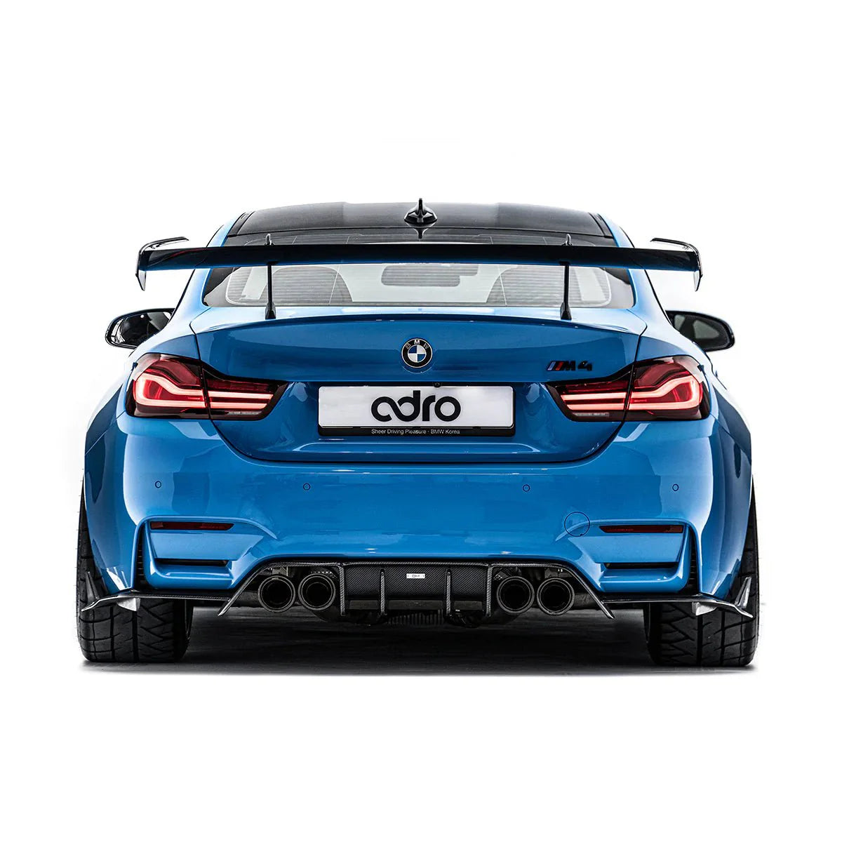 BMW M4 F82 Pre-Preg Carbon Fibre AT-R Swan Neck GT Rear Wing by Adro (2014-2020)