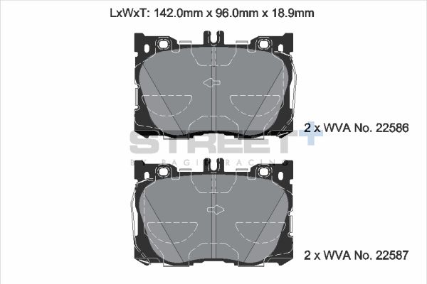 PAGID Racing STREET+ MERCEDES C-CLASS (W205) Brake Pads - T8015SP2001 Front