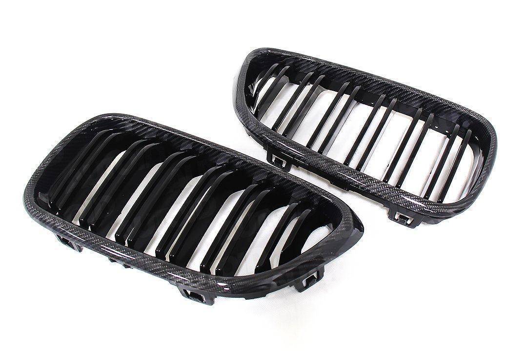 Carbon Fibre Double Slat Kidney Grilles for BMW 2 Series & M2 by FORM (2014-2020, F22 F87) FORM Industries