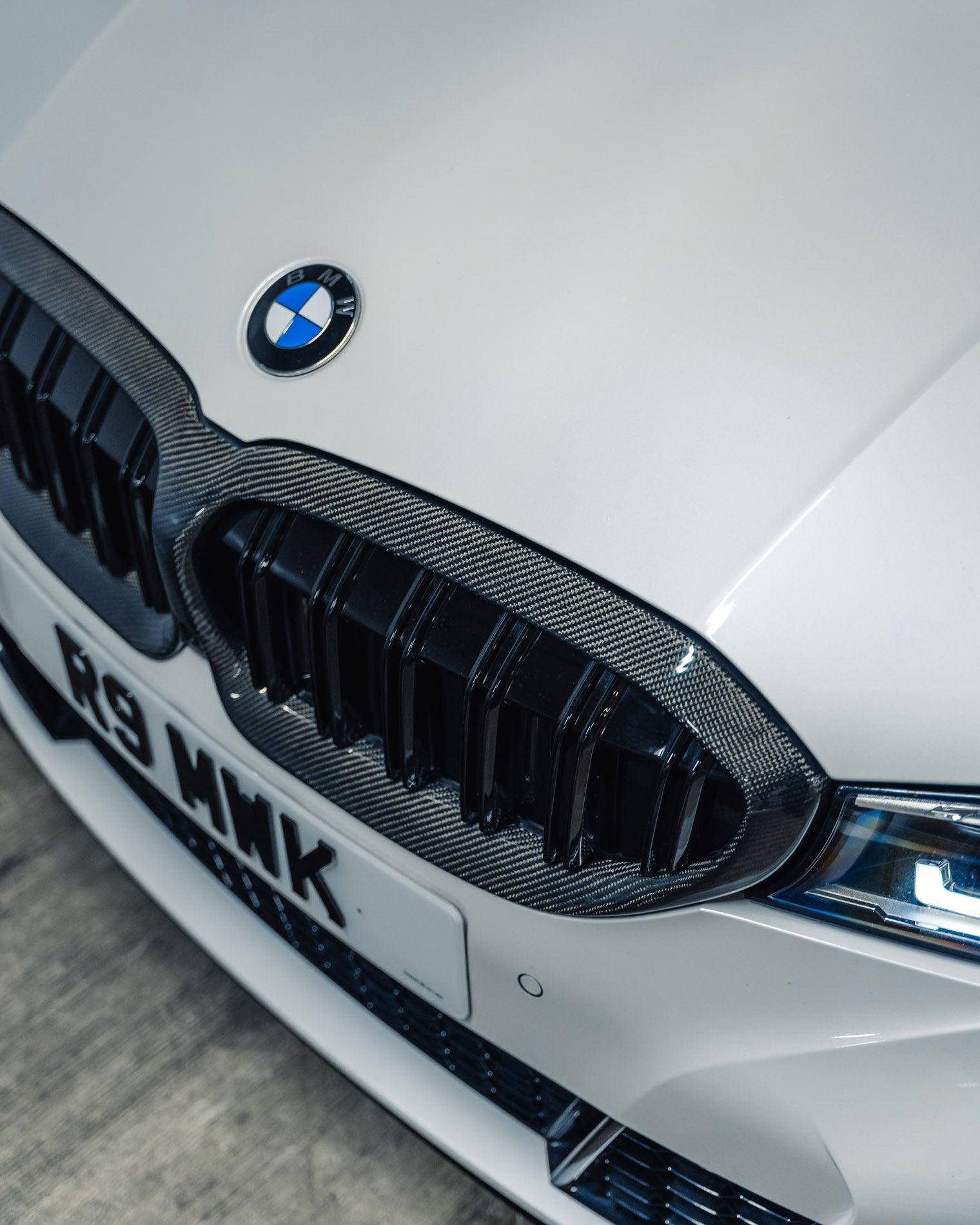 Carbon Fibre Double Slat Kidney Grilles for BMW 3 Series Pre-LCI by FORM (2019-2023, G20 G21) FORM Industries