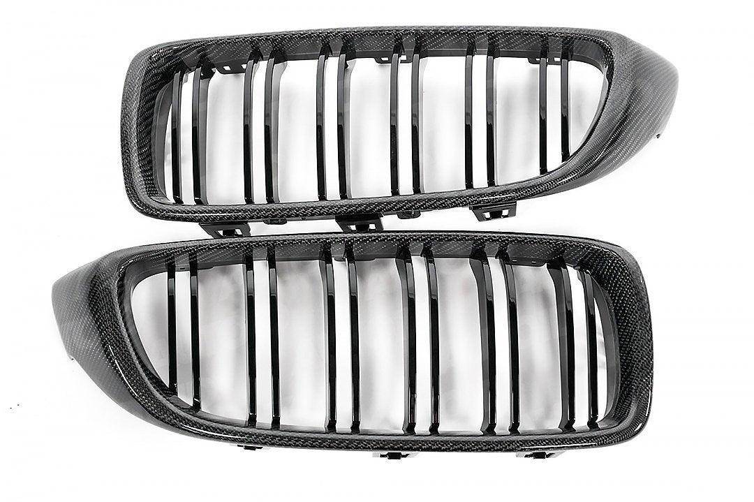 Carbon Fibre Double Slat Kidney Grilles for BMW 4 Series, M3 & M4 by FORM (2014-2020, F32 F33 F80 F82 F83) FORM Industries
