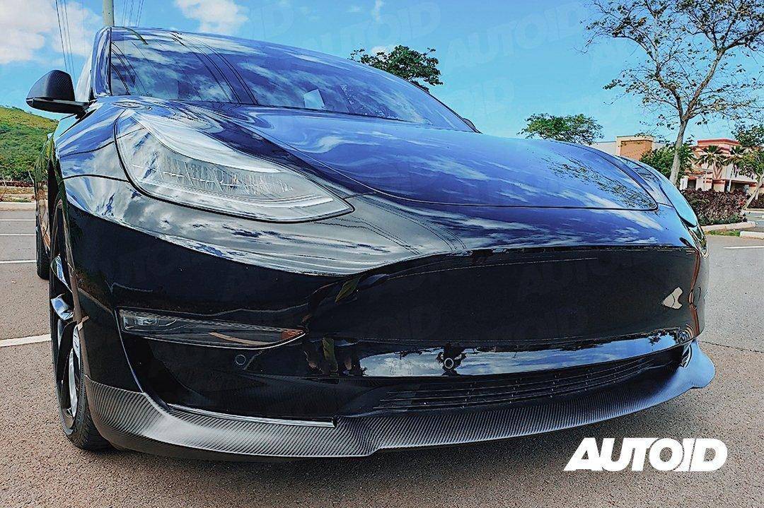 Carbon Fibre Performance Front Splitter for Tesla Model 3 by FORM (2018+) FORM Industries