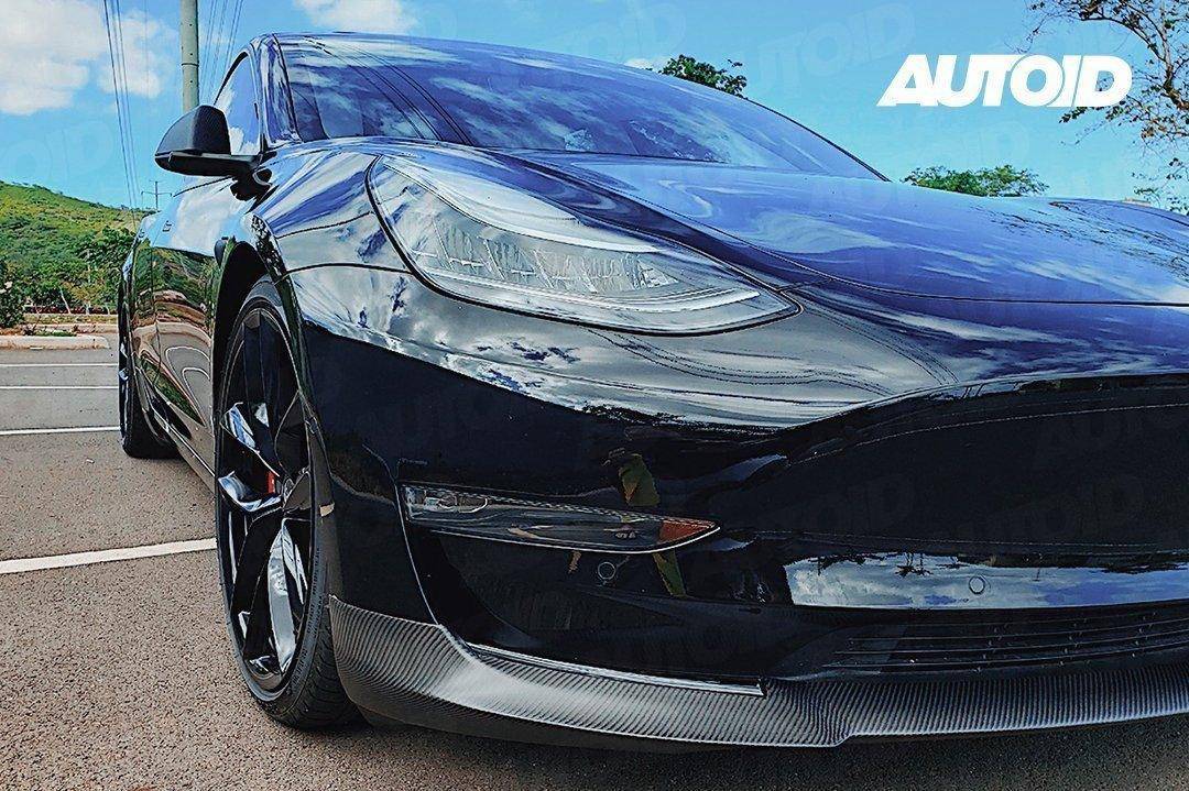 Carbon Fibre Performance Front Splitter for Tesla Model 3 by FORM (2018+) FORM Industries