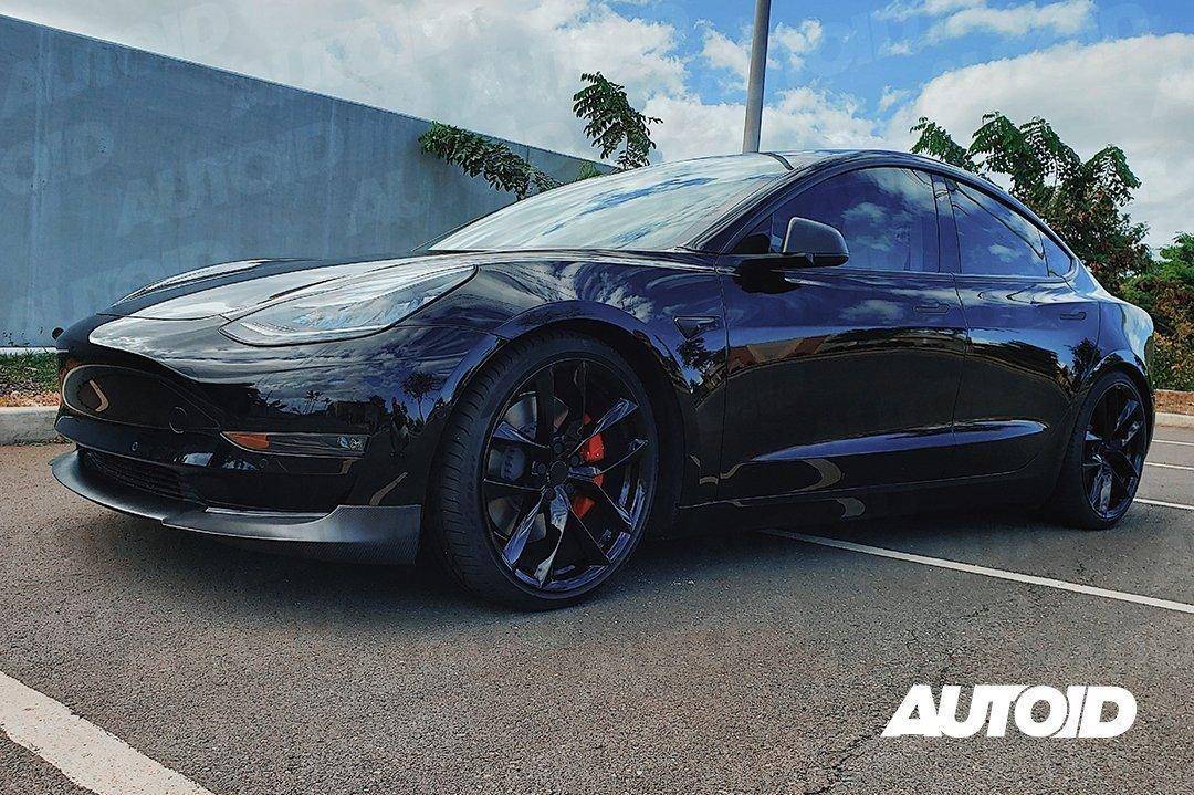 Carbon Fibre Performance Front Splitter for Tesla Model 3 by FORM (2018+) FORM Industries