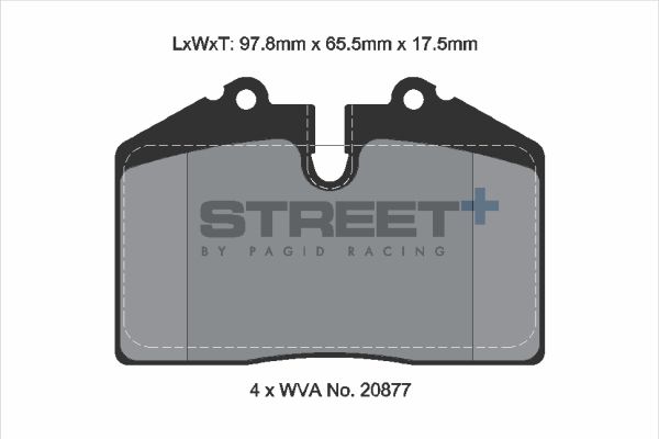 PAGID Racing STREET+ AUDI 80 B4 Avant (8C5) Brake Pads - T8002SP2001