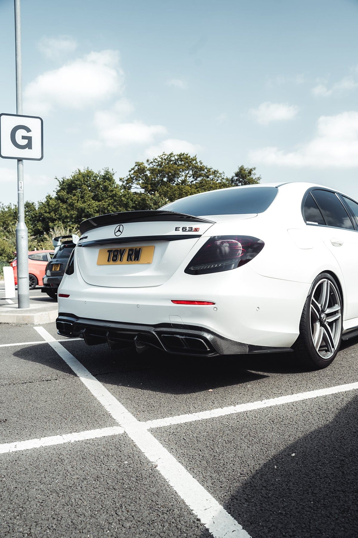 MERCEDES E63 W213 2018-2020 PRE-FACELIFT CARBON FIBRE DIFFUSER - CT DESIGN