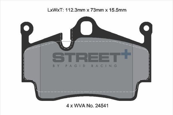 PAGID Racing STREET+ PORSCHE 718 BOXSTER (982) Brake Pads - T8274SP2001 Rear
