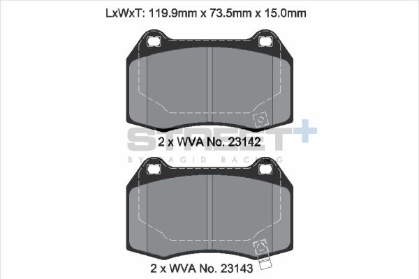 PAGID Racing STREET+ HONDA CIVIC VIII Saloon (FD, FA) Brake Pads - T8019SP2001 Front