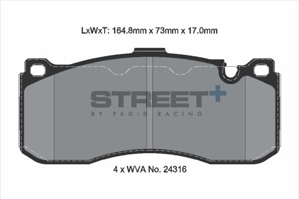 PAGID Racing STREET+ BMW 1 (E87) Brake Pads - T8068SP2001 Front