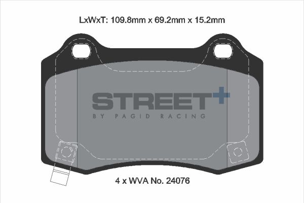 PAGID Racing STREET+ CHEVROLET CAMARO Brake Pads - T8055SP2001 Rear