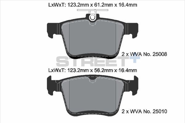 PAGID Racing STREET+ AUDI A3 (8V1, 8VK) Brake Pads - T8101SP2001 Rear