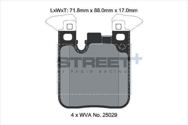 PAGID Racing STREET+ BMW 1 (F20) Brake Pads - T8195SP2001 Rear