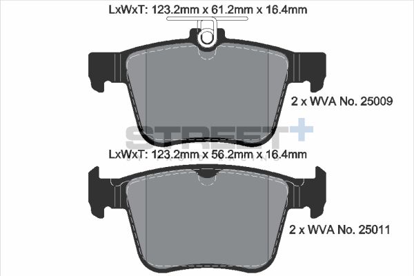 PAGID Racing STREET+ AUDI A3 (8V1, 8VK) Brake Pads - T8102SP2001 Rear