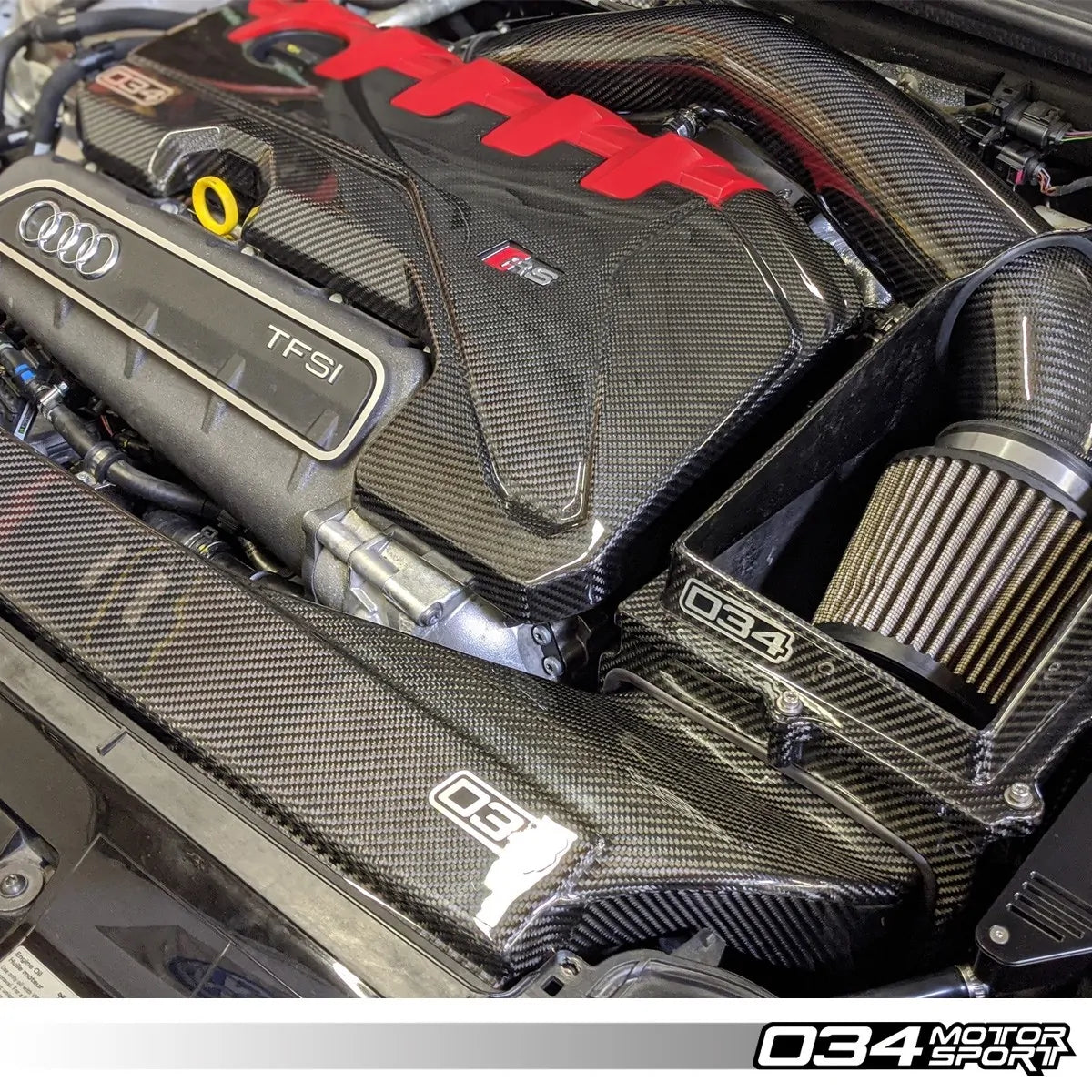 034Motorsport Audi 8V RS3 and 8S TTRS Carbon Fiber Engine Cover