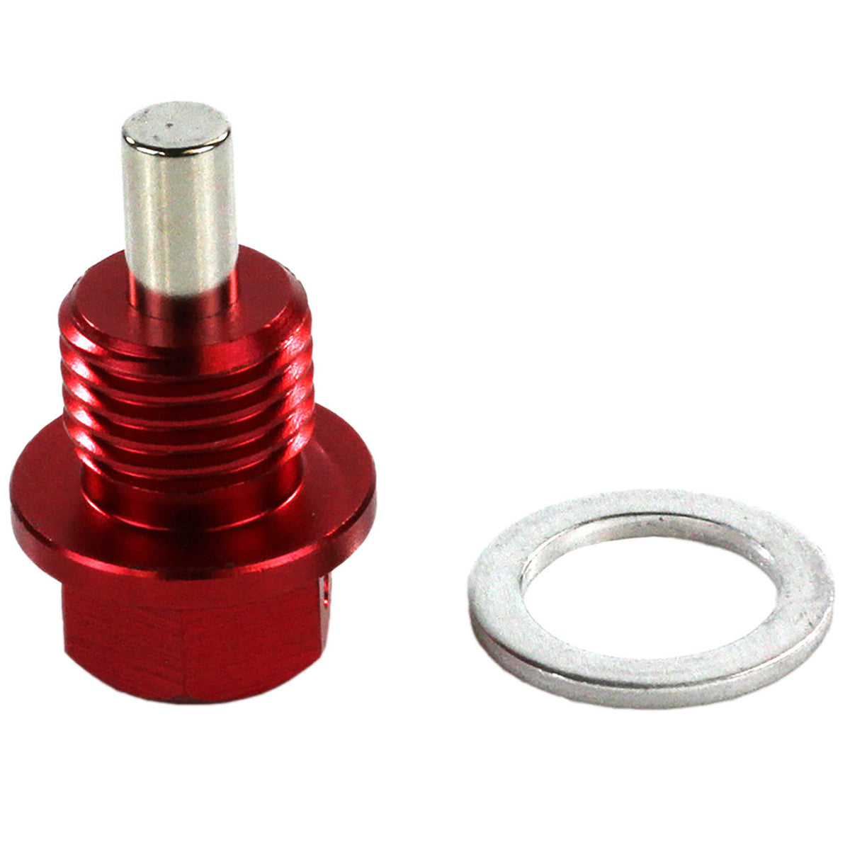 Red Exoracing magnetic sump plug