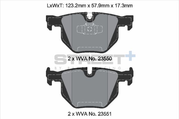 PAGID Racing STREET+ BMW 3 Convertible (E93) Brake Pads - T8298SP2001 Rear