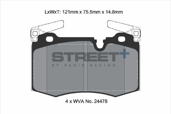 PAGID Racing STREET+ MINI (R56) Brake Pads - T8188SP2001 Front