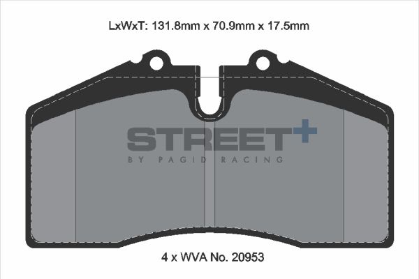 PAGID Racing STREET+ PORSCHE 911 (964) Brake Pads - T8003SP2001