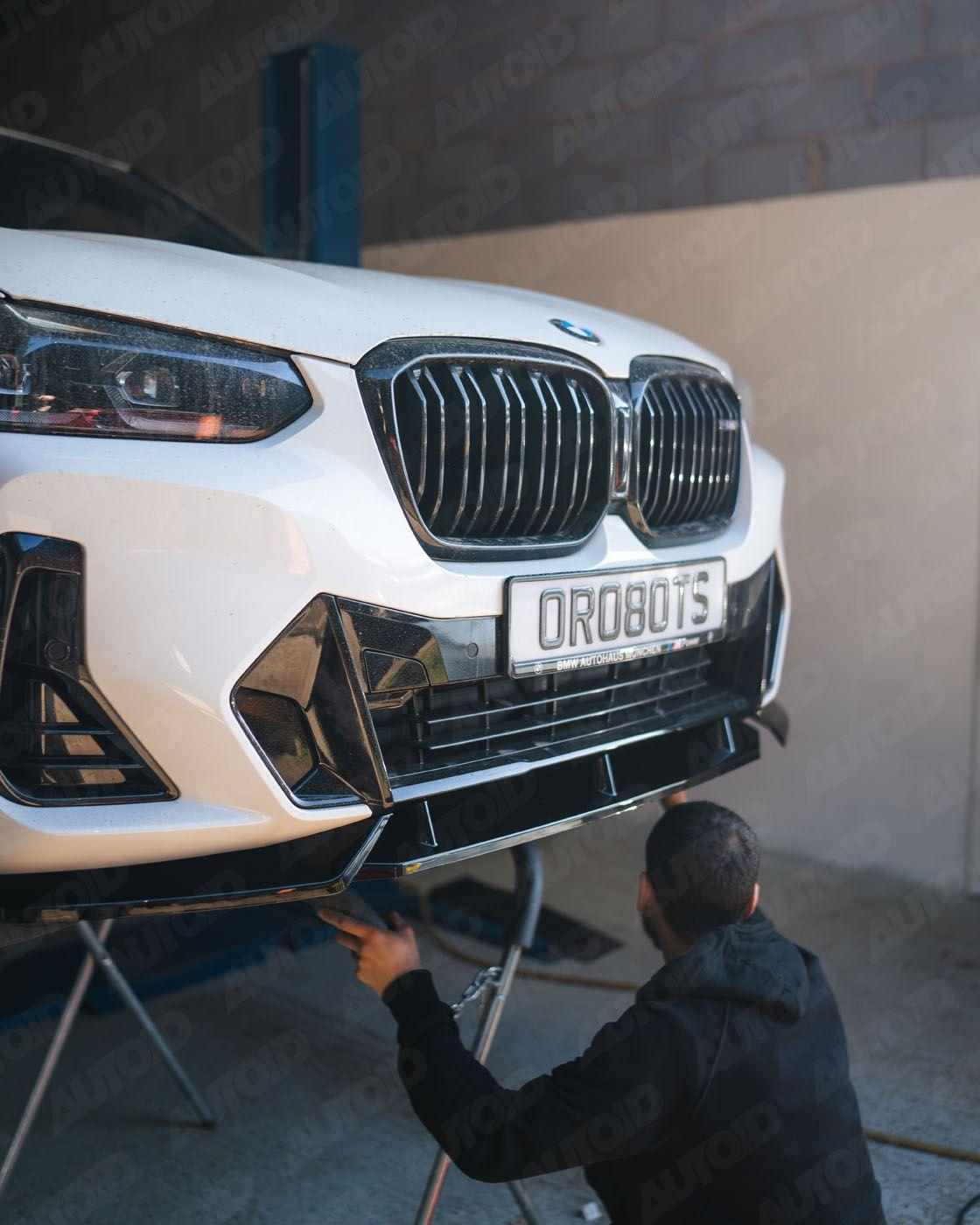 BMW iX3, X3 LCI G01 & X4 LCI G02 Gloss Black Competition Front Splitter by FORM (2021-2024) FORM Industries
