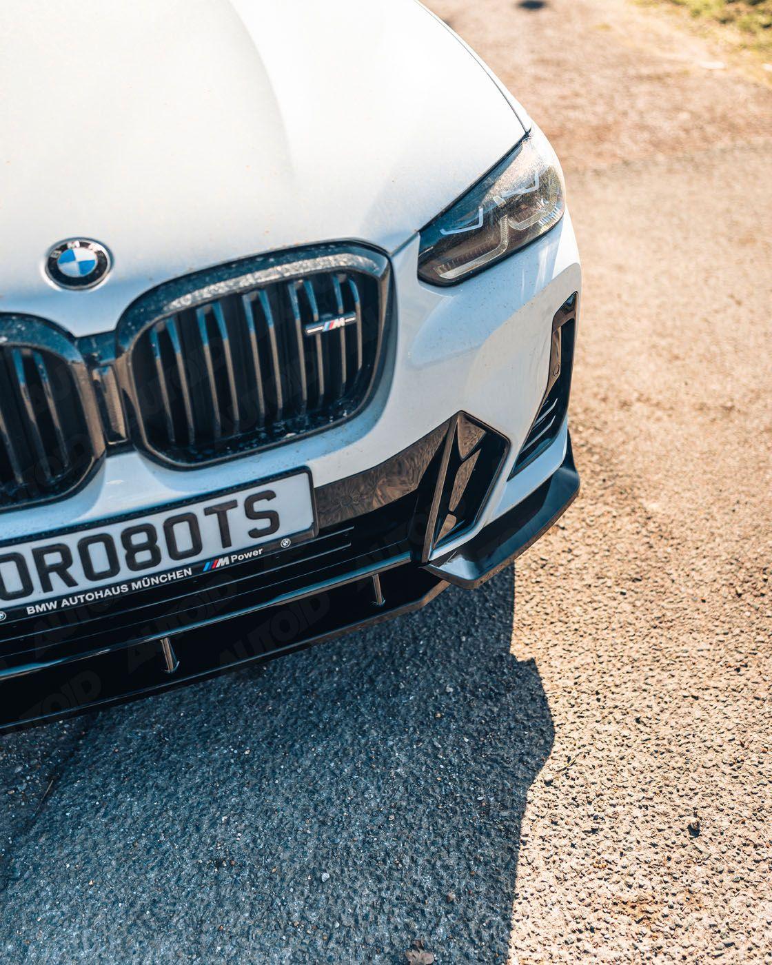 BMW iX3, X3 LCI G01 & X4 LCI G02 Gloss Black Competition Front Splitter by FORM (2021-2024) FORM Industries