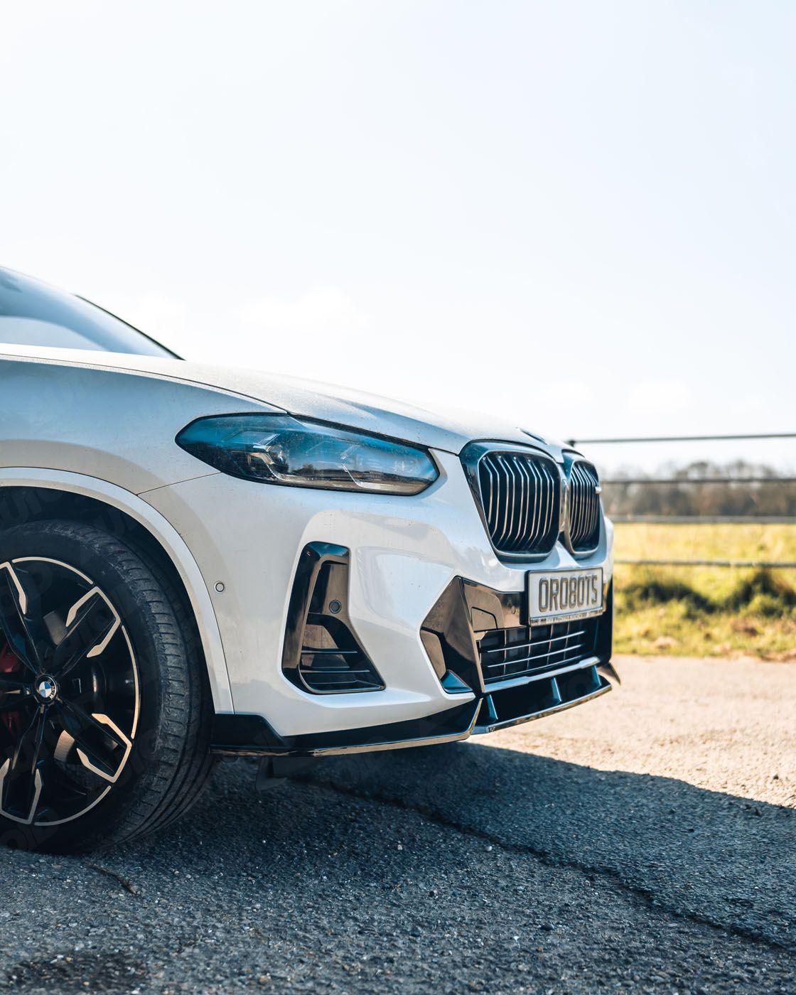 BMW iX3, X3 LCI G01 & X4 LCI G02 Gloss Black Competition Front Splitter by FORM (2021-2024) FORM Industries