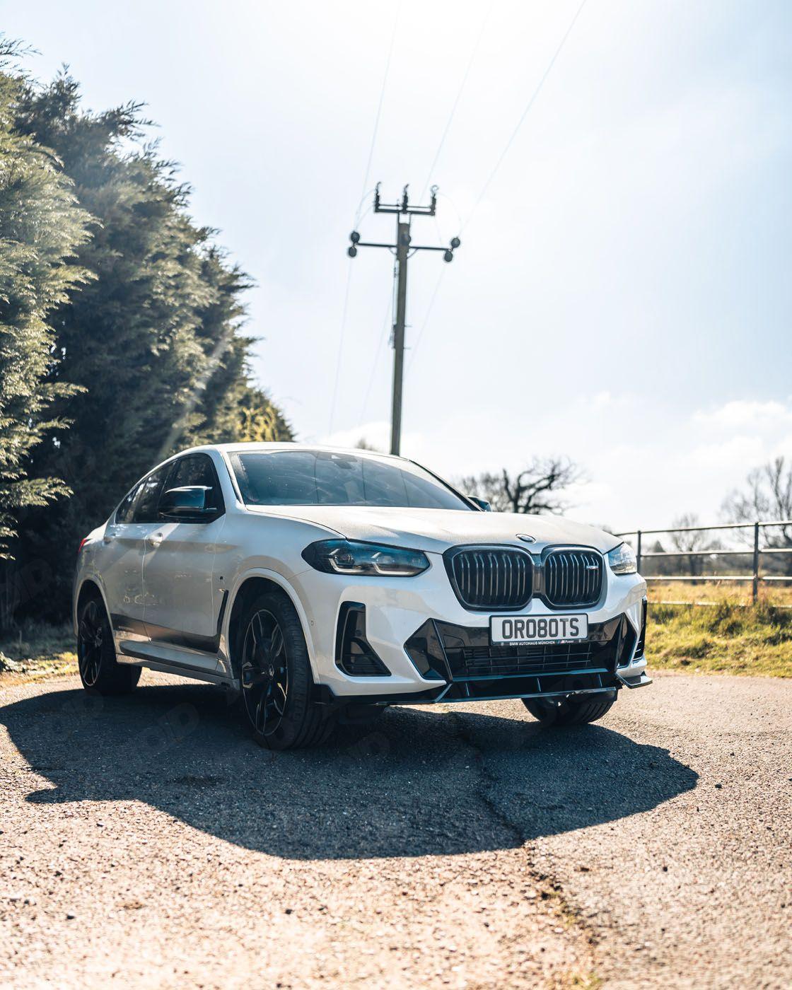 BMW iX3, X3 LCI G01 & X4 LCI G02 Gloss Black Competition Front Splitter by FORM (2021-2024) FORM Industries