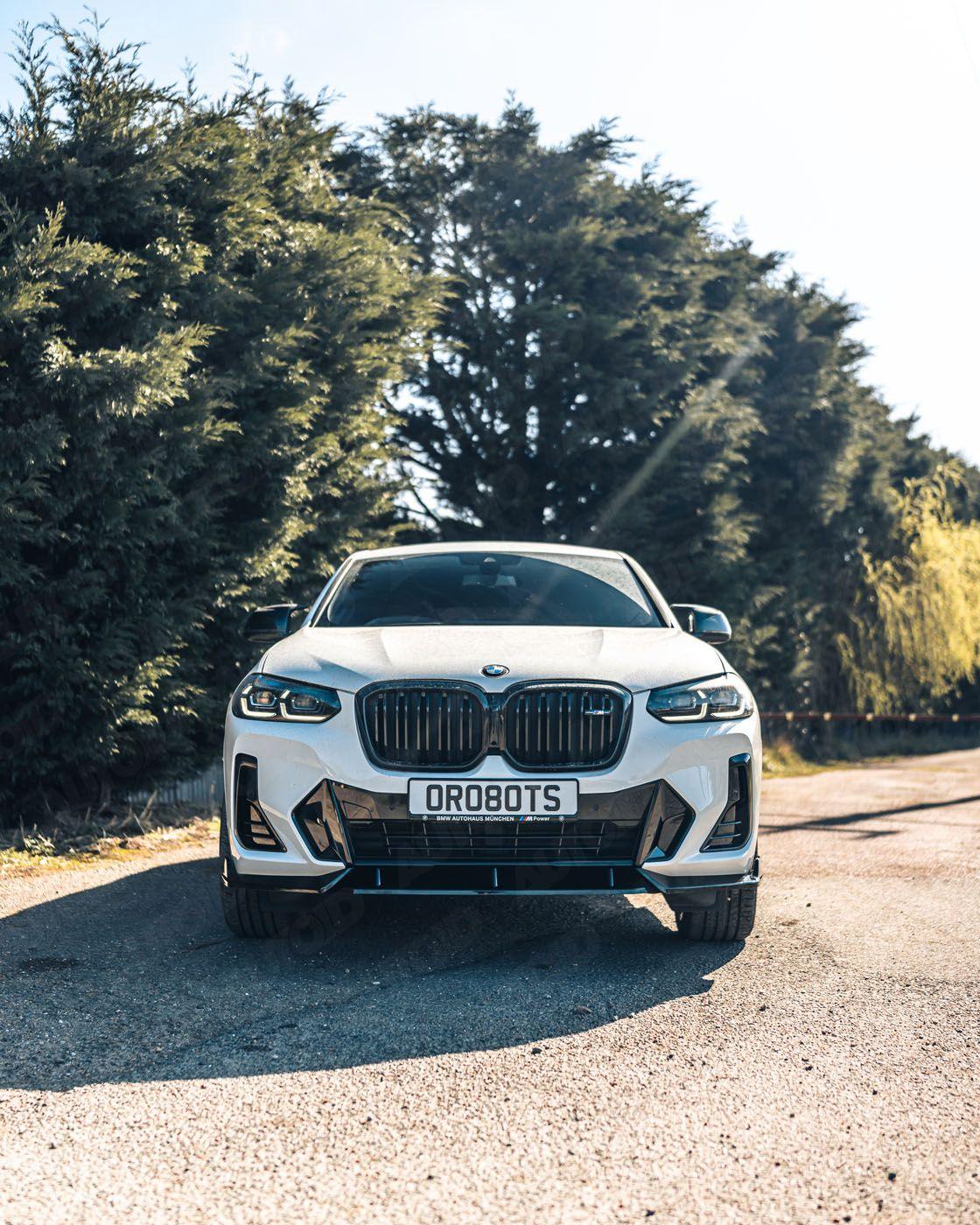 BMW iX3, X3 LCI G01 & X4 LCI G02 Gloss Black Competition Front Splitter by FORM (2021-2024) FORM Industries