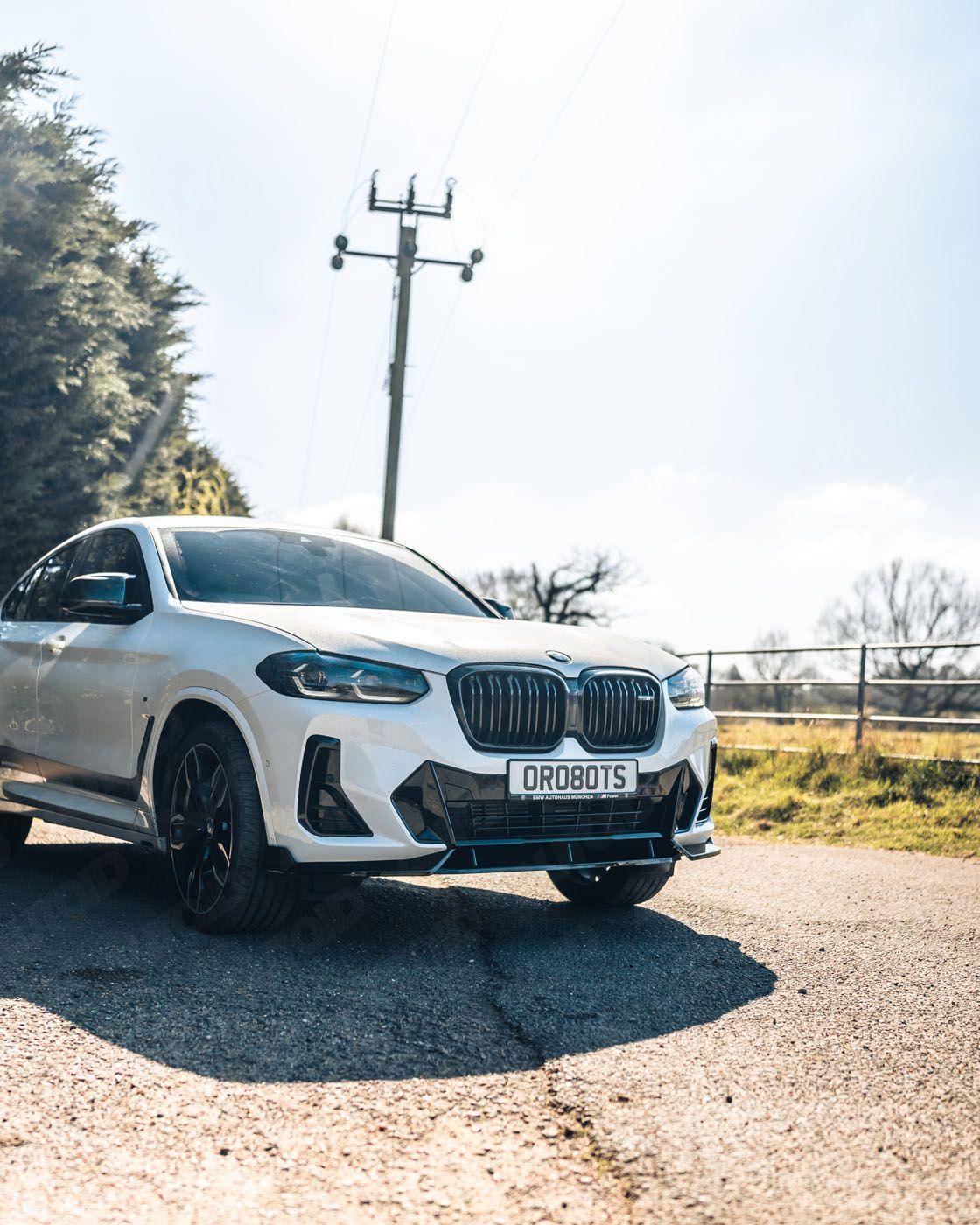 BMW iX3, X3 LCI G01 & X4 LCI G02 Gloss Black Competition Front Splitter by FORM (2021-2024) FORM Industries