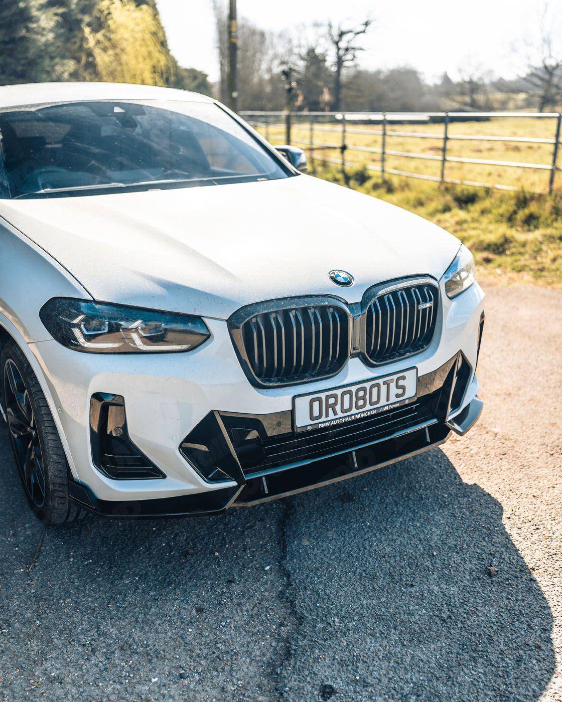 BMW iX3, X3 LCI G01 & X4 LCI G02 Gloss Black Competition Front Splitter by FORM (2021-2024) FORM Industries