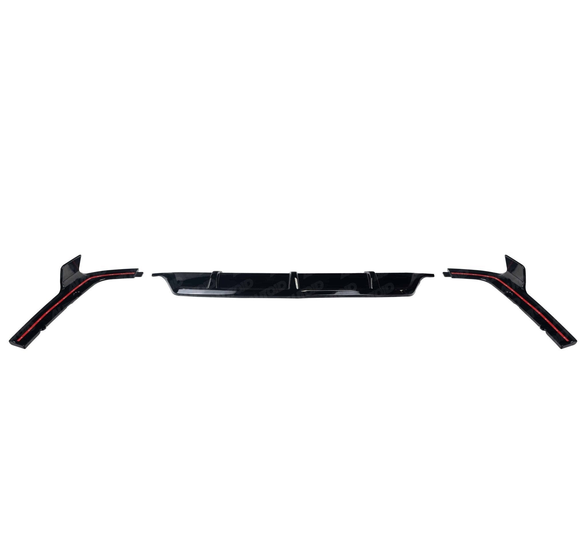 Gloss Black Competition Rear Diffuser Set for BMW X5 by FORM (2018+, G05)