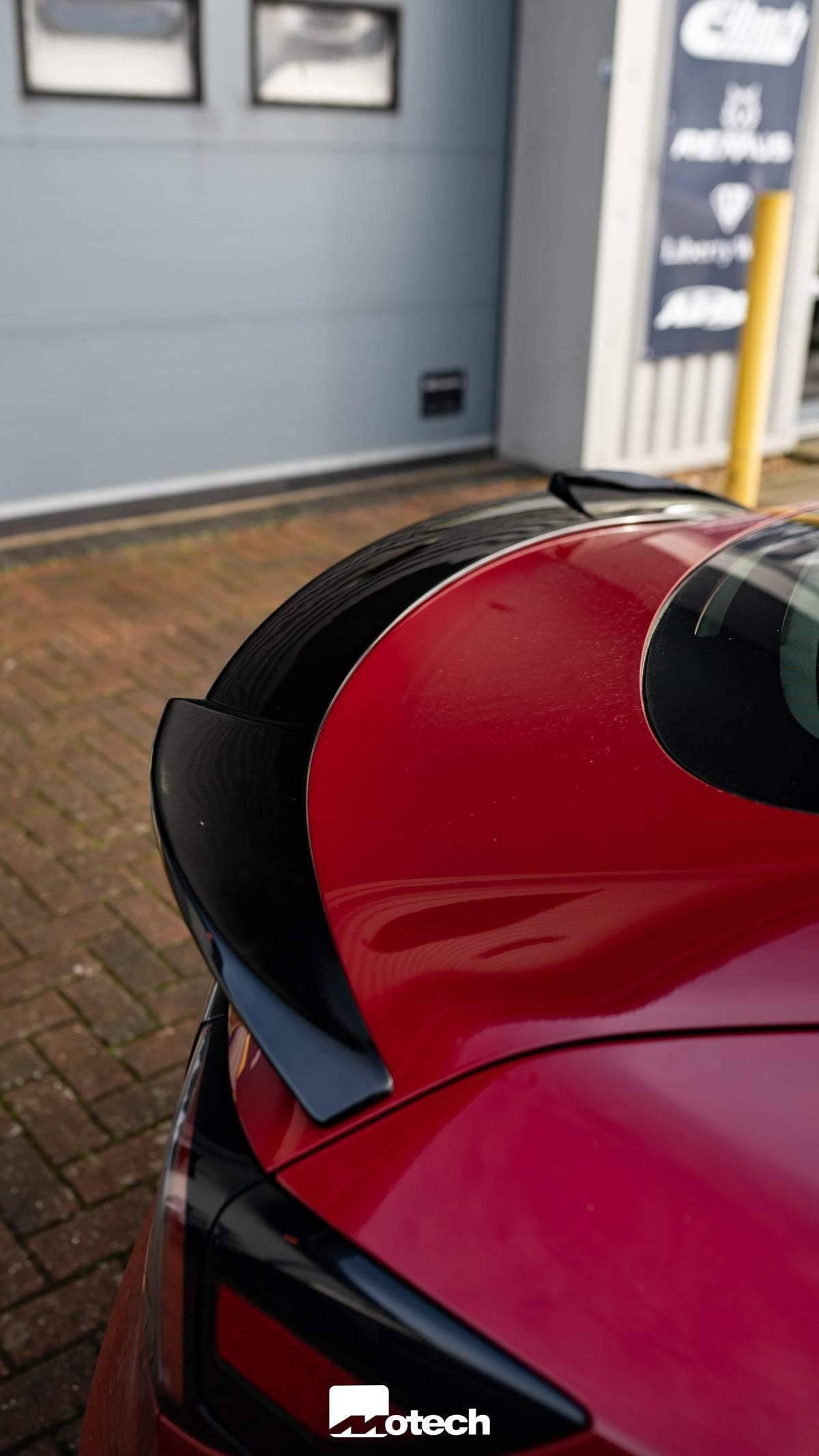 Gloss Black CS Rear Spoiler for Tesla Model 3 by FORM (2018+) FORM Industries