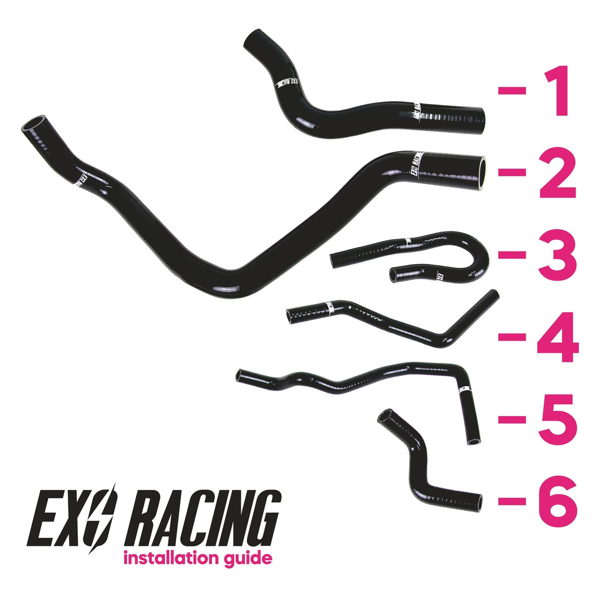 B16 B18 silicone hose location diagram for Honda Civic and Integra