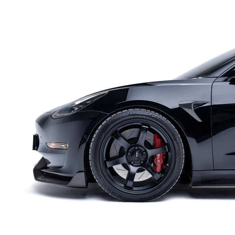 Tesla Model 3 Carbon Fibre V2 Front Splitter by Adro (2017+)