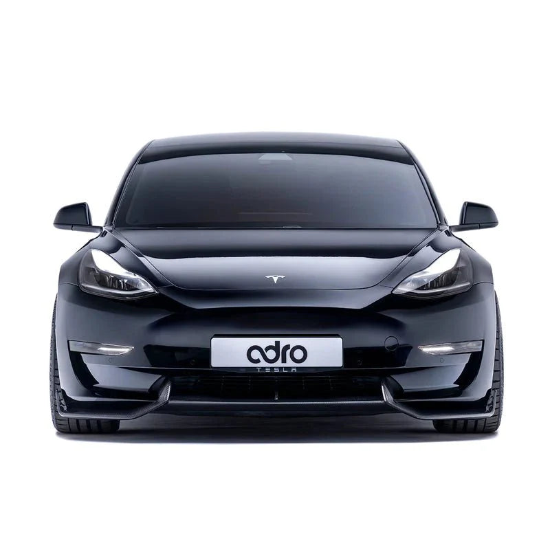 Tesla Model 3 Carbon Fibre V2 Front Splitter by Adro (2017+)