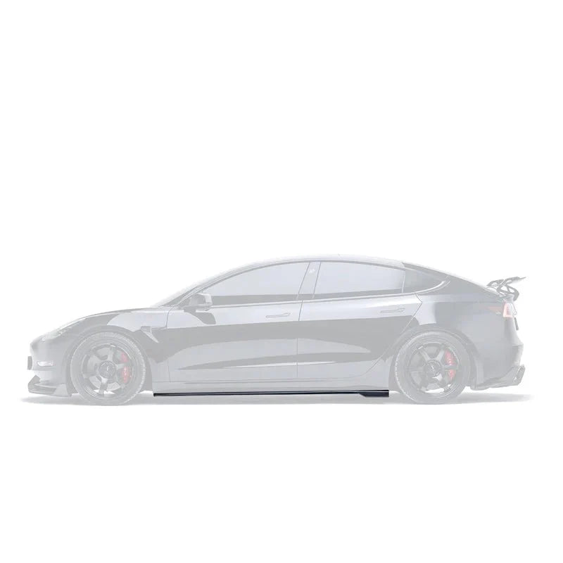 Tesla Model 3 Carbon Fibre V2 Side Skirts by Adro (2017+)