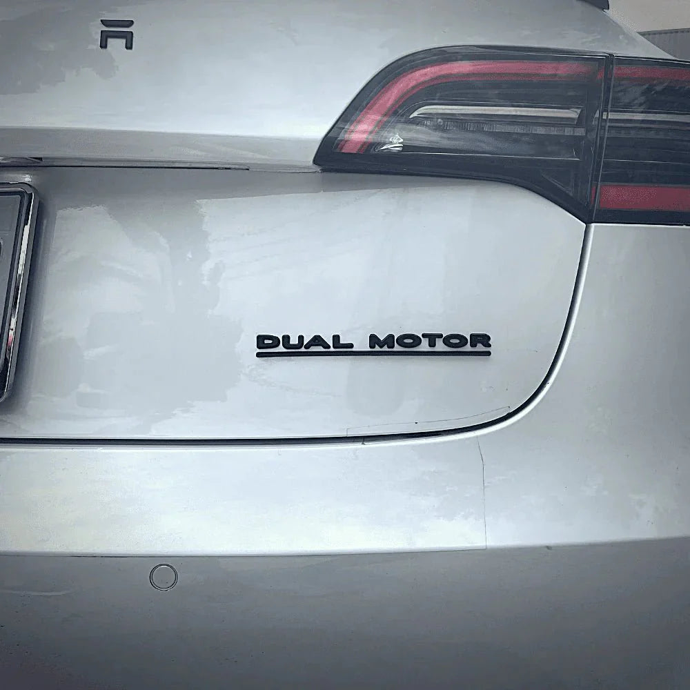 Tesla Model 3 & Model Y Gloss Black Dual Motor Rear Model Badge FORM Industries