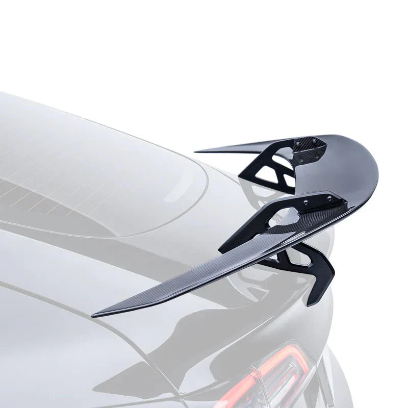 Tesla Model 3 Pre-Preg Carbon Fibre AT-S Swan Neck Rear Wing by Adro (2017+)