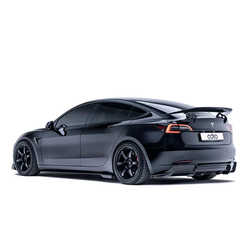 Tesla Model 3 Pre-Preg Carbon Fibre AT-S Swan Neck Rear Wing by Adro (2017+)