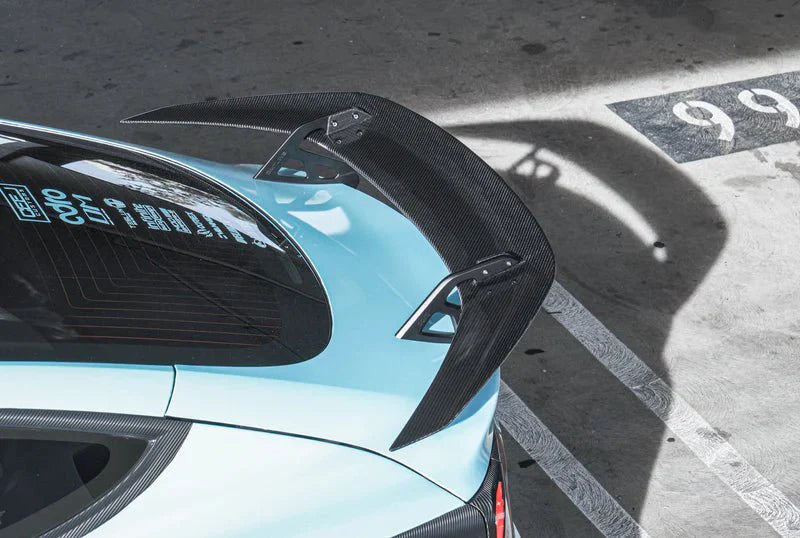 Tesla Model 3 Pre-Preg Carbon Fibre AT-S Swan Neck Rear Wing by Adro (2017+)