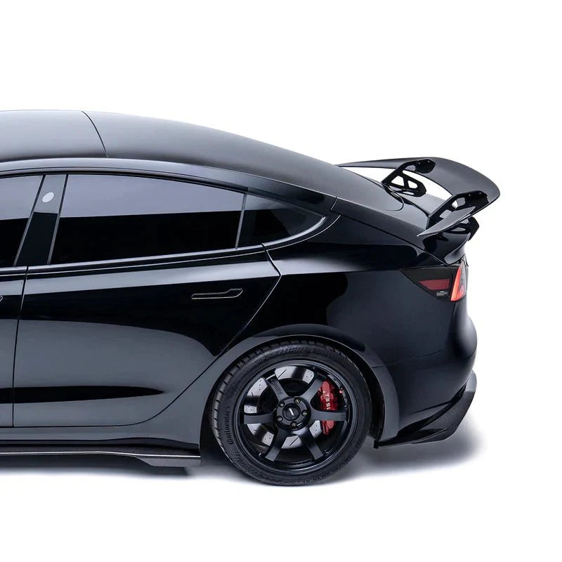 Tesla Model 3 Pre-Preg Carbon Fibre AT-S Swan Neck Rear Wing by Adro (2017+)
